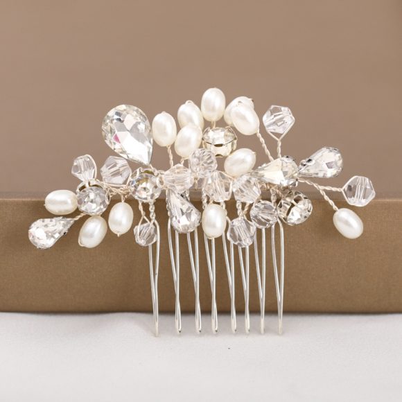 Simple Wedding Ornament Crystal Pearl Handmade