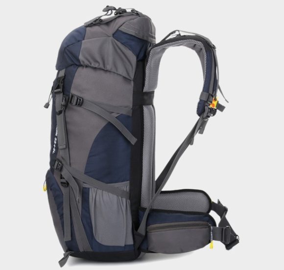 Mountaineering waterproof outdoor sports nylon bag Wild camping backpack Rainproof 60L mountaineering bag wholesale - Image 10