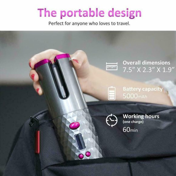 Charging automatic wireless curling iron - Image 3