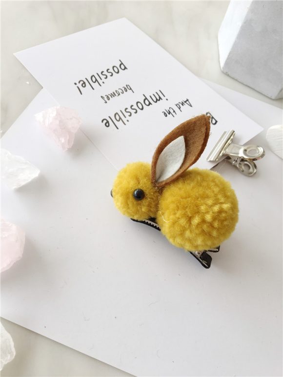 Hair ball rabbit hair ring - Image 8