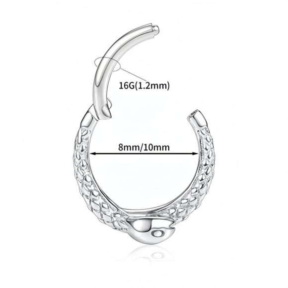 Personality Simulated Snakes Exquisite Stainless Steel Casting Nose Ring - Image 4