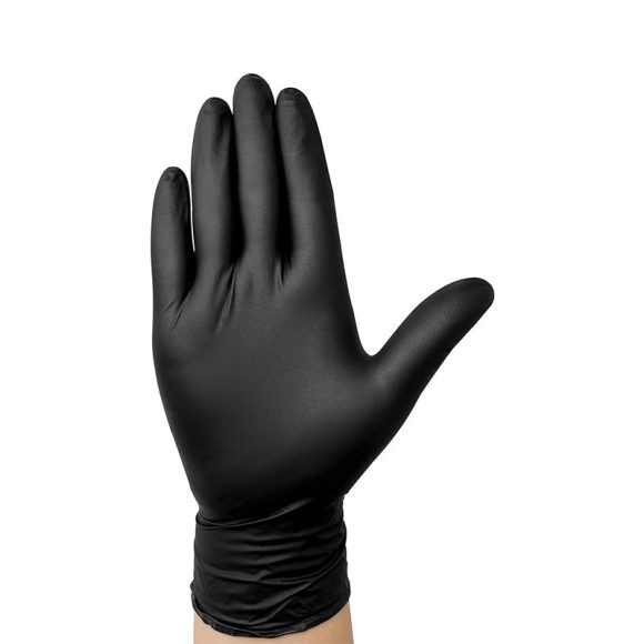 Disposable Nitrile Black Rubber Gloves - Image 3