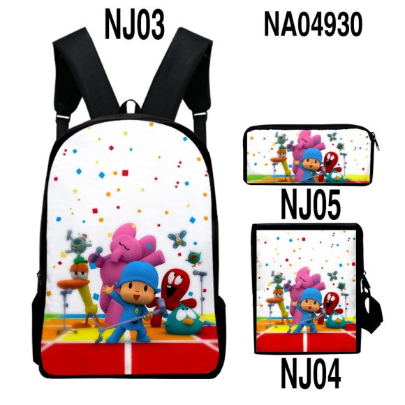 Digital Color Printing Bag Trendy Backpack Set - Image 2