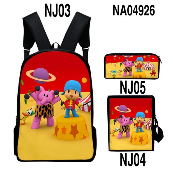 Digital Color Printing Bag Trendy Backpack Set - Image 6