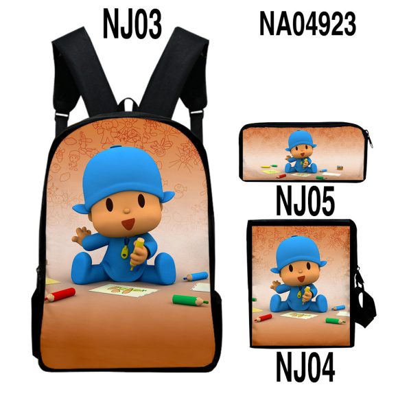 Digital Color Printing Bag Trendy Backpack Set - Image 7