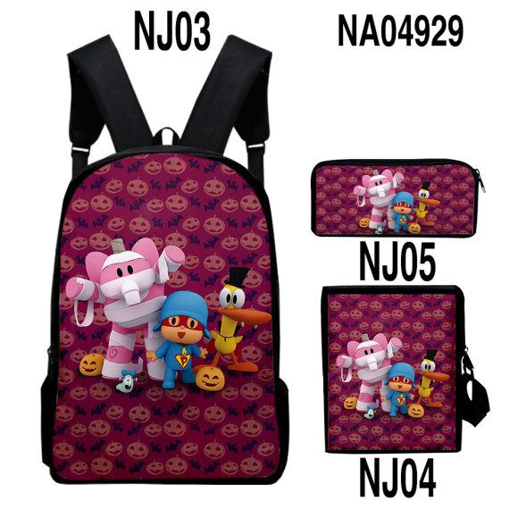 Digital Color Printing Bag Trendy Backpack Set - Image 5