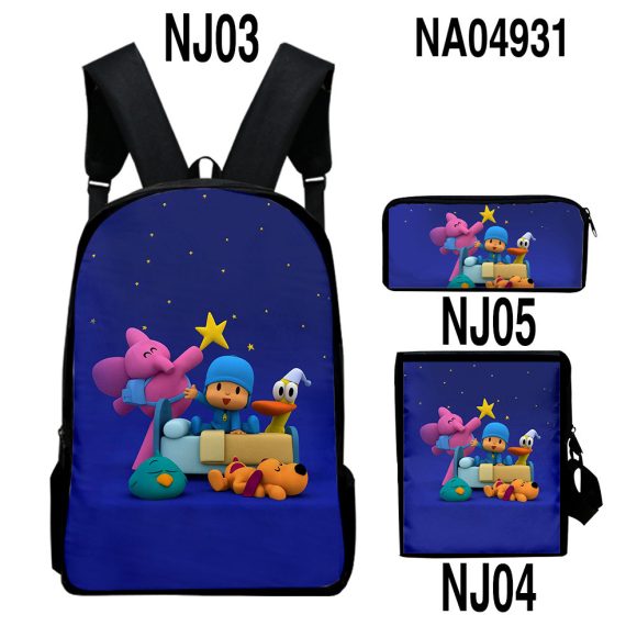 Digital Color Printing Bag Trendy Backpack Set - Image 10