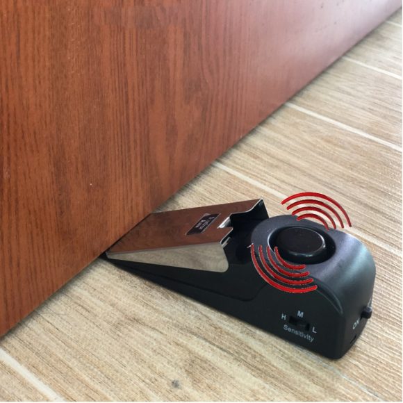 120db door stop alarm Security System Home Wedge Shaped Stopper Alert Security System Door Stop Alarm Block Blocking System - Image 3