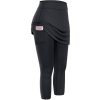 Women Tennis Skirted Leggings Pockets Elastic Sports Yoga Capris Skirts Legging - Image 7