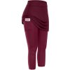 Women Tennis Skirted Leggings Pockets Elastic Sports Yoga Capris Skirts Legging - Image 3