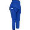 Women Tennis Skirted Leggings Pockets Elastic Sports Yoga Capris Skirts Legging - Image 9