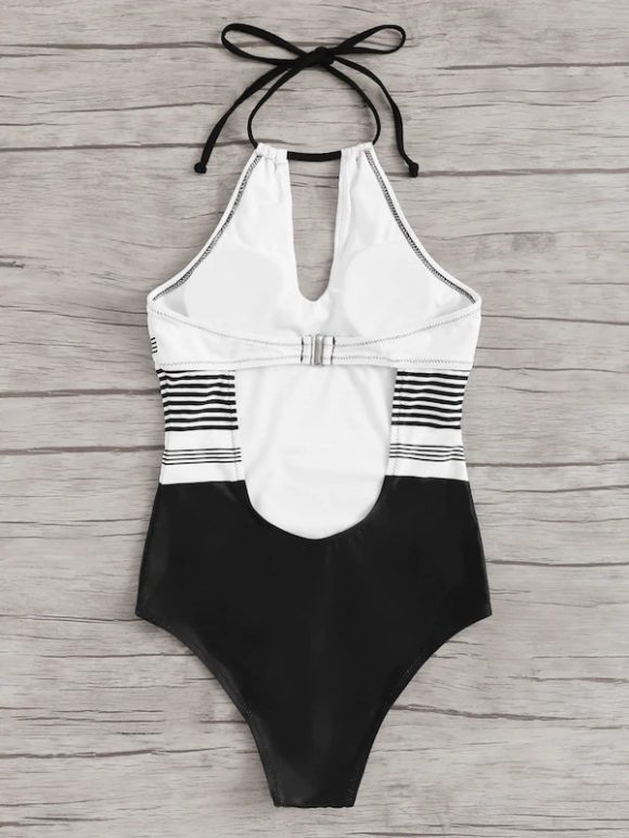 One-piece striped swimsuit - Image 6