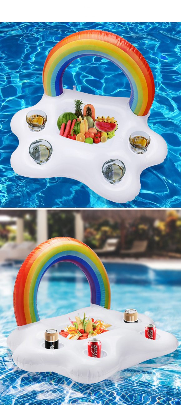 Water Inflatable Rainbow Toy Cup Holder - Image 7