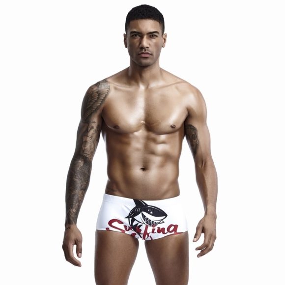 Beach Surfing  Shark Print Swimming Trunks - Image 5