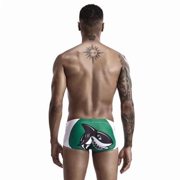 Beach Surfing  Shark Print Swimming Trunks - Image 2