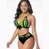 Digital Printed Swimsuit Split Bikini Swimsuit - Image 4