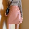 HOT Fashion Women Shiny Leather Skirts Female Solid Bodycon Pencil Short Mini Skirt Woman Zipper High Waist Skirt - Image 4