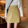 HOT Fashion Women Shiny Leather Skirts Female Solid Bodycon Pencil Short Mini Skirt Woman Zipper High Waist Skirt - Image 5