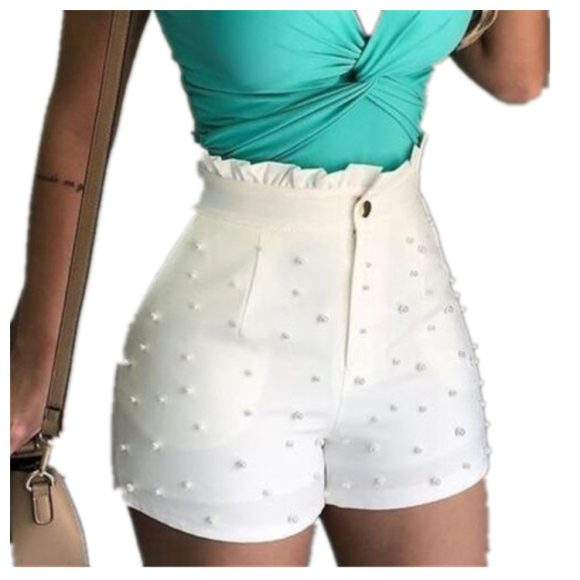 Women's Shorts Cannon Beads Solid Color Sexy Shorts Women - Image 5