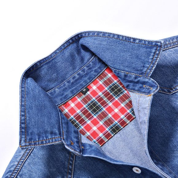 Denim Shirt Men Cotton Jeans Shirt Fashion Autumn Slim Long Sleeve Cowboy Shirt Stylish Wash Slim Tops Asian Size 3XL - Image 5