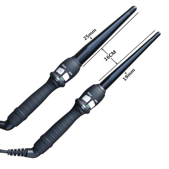 Hair Curler Cone Curler Single Tube Ceramic Glaze Pear Flower Cone Electric Hair Curlers - Image 3
