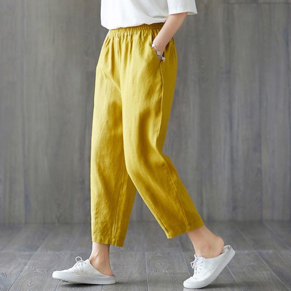 Spring And Autumn New Cropped Trousers Women Casual Pants - Image 3