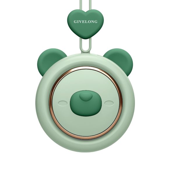 Mini Bladeless Neck Band Fan Hands-free Cute Pet Hanging Rope Portable USB Charging Fans 3rd Gears Speeds Ventilate Rechargeable - Image 3
