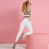 London Series Nude Yoga Wear Suit Women's Short Running Shockproof Vest And Two-Piece Back - Image 3