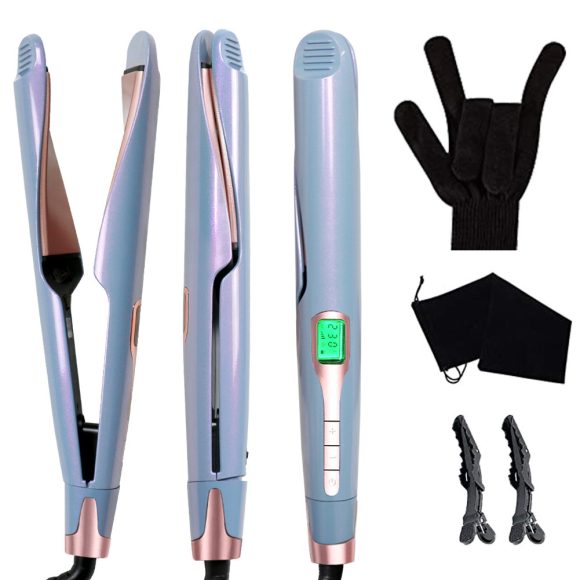 New 2 In 1 Flat Iron Curler Twist Professional Dual Voltage Titanium Tourmaline Ionic Ceramic Hair Straightener - Image 5