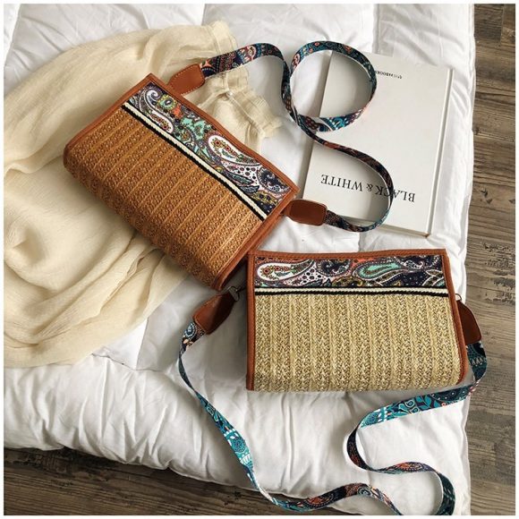 Fashion Woman Bag Retro Ethnic Wind Straw Beach Wild Shoulder Messenger Taschen Women Ladies Bags Bolsas De Mujer Borse Da Donna - Image 3