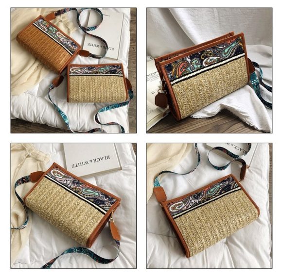 Fashion Woman Bag Retro Ethnic Wind Straw Beach Wild Shoulder Messenger Taschen Women Ladies Bags Bolsas De Mujer Borse Da Donna - Image 5