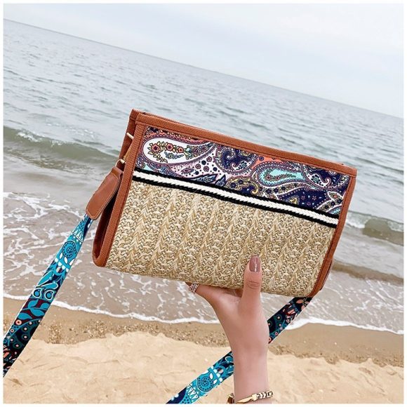 Fashion Woman Bag Retro Ethnic Wind Straw Beach Wild Shoulder Messenger Taschen Women Ladies Bags Bolsas De Mujer Borse Da Donna - Image 4