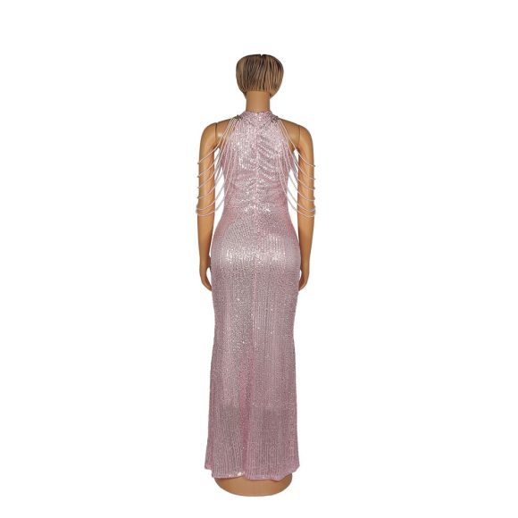 African Ladies' Quality High Stretch Sequin Mermaid Dress - Image 7