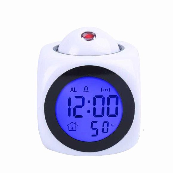 LED Projection Alarm Clock Report Clock Voice Report Clock - Image 3