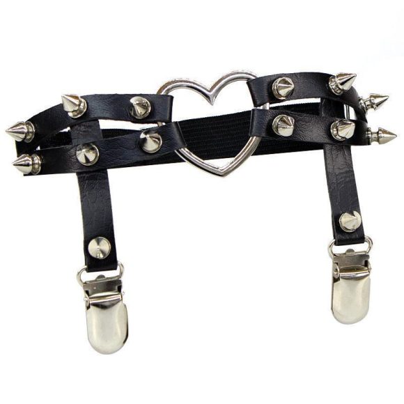 Newest Womens Sexy Elasticity Harness Heart Leg Chain Garter Belts Cosplay Spike High Quality Elastic Thigh Ring Garter - Image 7