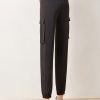 Cargo Pants Elastic High Waist Cropped Trousers Casual Pants - Image 5