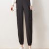 Cargo Pants Elastic High Waist Cropped Trousers Casual Pants - Image 2