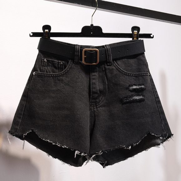Irregular Denim Shorts Women - Image 3
