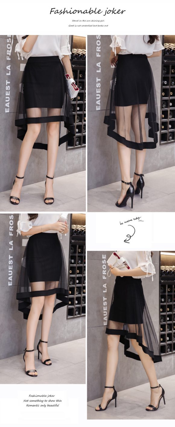 Irregular Skirt Dovetail Skirt Mid-length Package Hip Skirt - Image 3