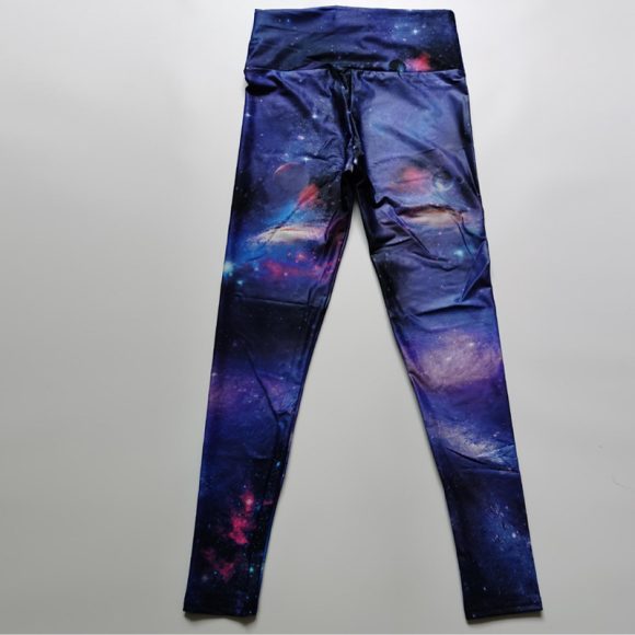 Fitness High Elastic Sports Leggings Training Abstract Ink Pattern High Waist Yoga Leggings - Image 3