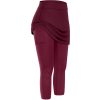 Women Tennis Skirted Leggings Pockets Elastic Sports Yoga Capris Skirts Legging - Image 2