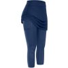 Women Tennis Skirted Leggings Pockets Elastic Sports Yoga Capris Skirts Legging - Image 10