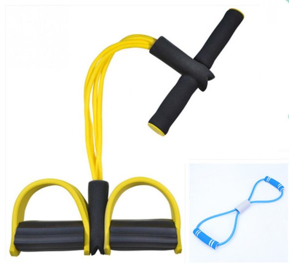 Natural Latex Foot Pedal Elastic Pull Rope with Handle Fitness Equipment Bodybuilding Expander - Image 7