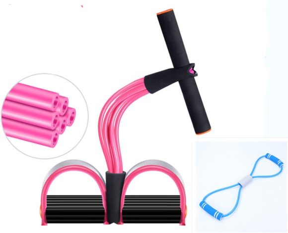 Natural Latex Foot Pedal Elastic Pull Rope with Handle Fitness Equipment Bodybuilding Expander - Image 5