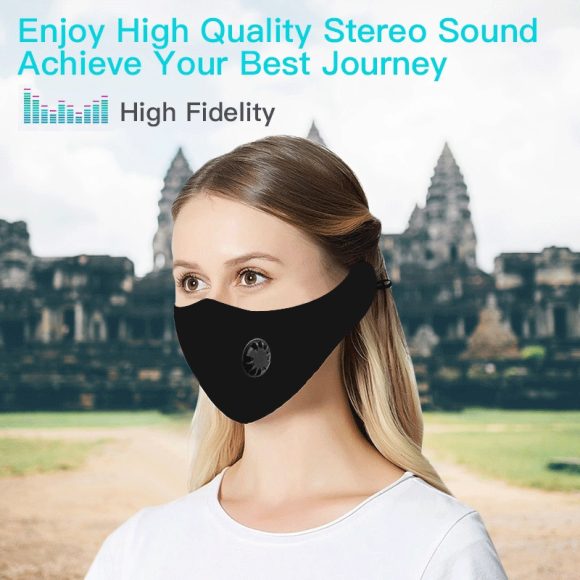 Wireless Bluetooth Mask Outdoor Dustproof Removable Cleaning Bluetooth Music Earphone Mask - Image 4
