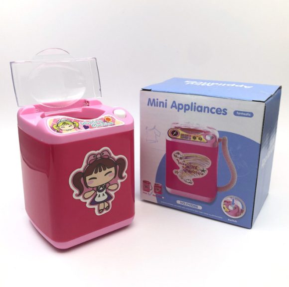 Mini Puff Washing Machine Toy Makeup Brush Socks Beauty Makeup Egg Simulation Small Household Appliance Washing Machine - Image 3