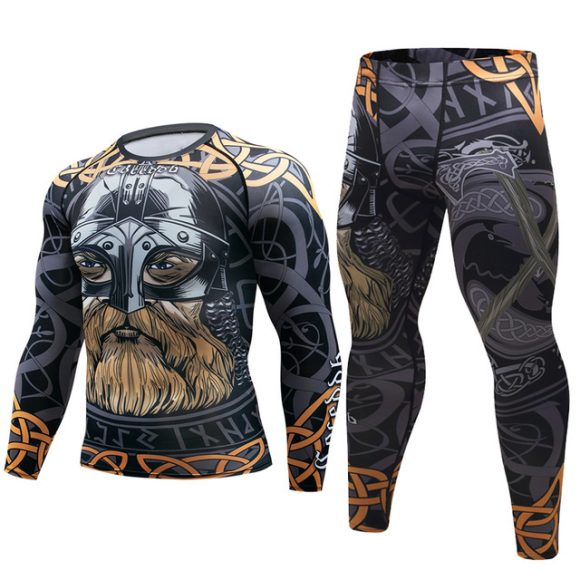 Mens Tracksuit Set D Animal Compression T-Shirt Pants Skin - Image 5