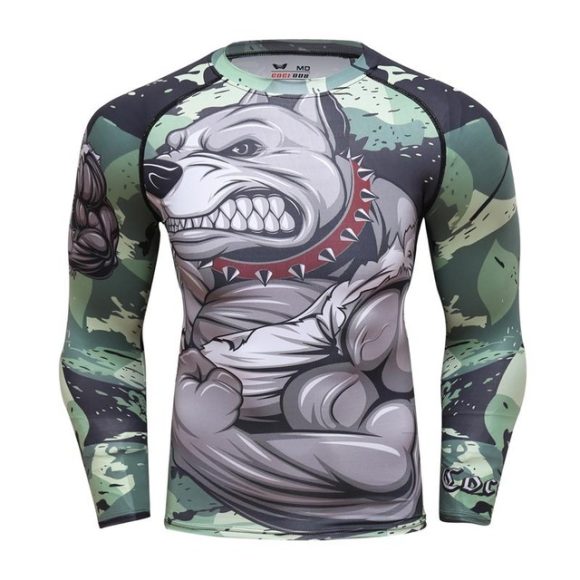 Mens Tracksuit Set D Animal Compression T-Shirt Pants Skin - Image 2