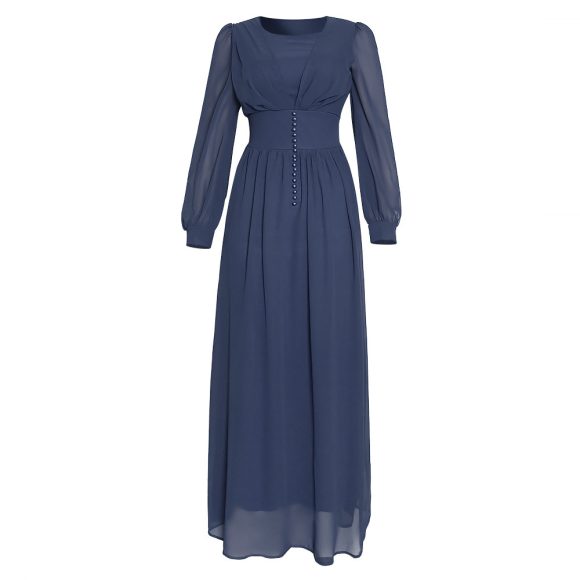 Muslim Women's Clothing Long Sleeve Chiffon Dress - Image 7
