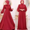 Muslim Women's Clothing Long Sleeve Chiffon Dress